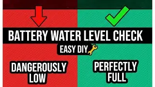 Battery Water Level Check & Refill | Easy DIY 
