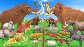 Prehistoric Mammals VS Cenozoic Beast Animals Size Animal Epic Battle Animal Revolt Battle Simulator