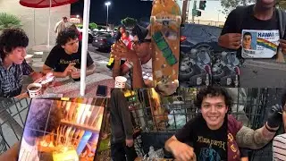 GETTING A SKATEBOARD & PIERCINGS IN SOUTH LA  (WITNESSED A CAR CRASH)