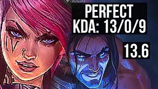 VI vs SYLAS (JNG) | 13/0/9, 5.4M mastery, 1800+ games, Legendary | KR Challenger | 13.6