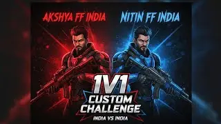 1V1 Custom Challenge | AKSHYA FF INDIA VS NITIN FF INDIA 