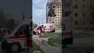Russian invaders hit residential high-rise building in Kryvyi Rih