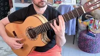 Juan Montes Rodriguez White Ebony FLAMENCO Guitar Sound Test