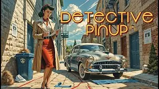 Detective Pinup 1950&rsquo;s AI Animation | Vintage Art Showcase - 4K