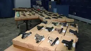Police display guns seized during Project Patton raids