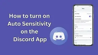 How to Enable Auto Sensitivity in Discord App | Tips & Tricks