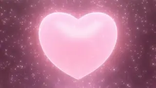 Pretty Pink Heart Beats Spinning 3D Shape in Shiny Sparkle Dust Rain 4K Background VJ Video Effect