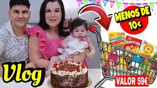 Mi primer CUMPLEAÑOS junto a mi bebé 🎂👶 Consigo CARRO DE LA COMPRA de 60€ por menos de 10€ 🛒 🤑 VLOG