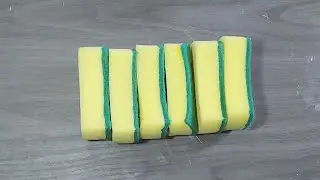 ASMR Bulk Dry Kitchen Sponge Ripping x6!!!