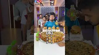 Guess 3 Country By Single Alphabet 😱🤯 And Eat Unlimited Pizza, Burger, Rolls🤩| P-1 | #shorts #funny