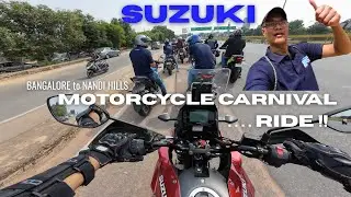V Strom Ride -Suzuki Motorcycle Carnival Ride 2025-Bangalore-Nandi-Hills-300+Riders Great Experience