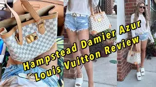 Моя сумка Hampstead Damier Azur PM Louis Vuitton &mdash; снятая с производства сумка Louis Vuitton. Куп...