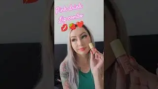 STARBUCKS PINK DRINK LIP COMBO 💗 | VIRAL GLOSSY Lips #lipcombo #kyliecosmetics #shorts #short