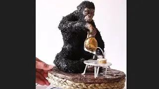 Caeser(혹성탈출)making with kitchen item #monkey #leader #boss #korean #makgeolli #wine #cooking
