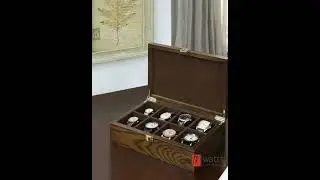 Retro 3/8 Grids Pine Cone Relief Solid Wood Luxury Watch Jewelry Case Storage Box Home Decoration