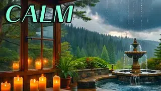 (🔴Live Now) Golden Forest Reflections | Relaxing Piano and Stream Sounds for Calm Sleep & Meditation