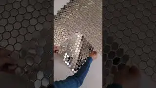 Silver Stainless Steel Hexagon Mosaic Tiles | Sleek Metal Design for Modern Spaces