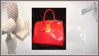 Ralph Lauren Ricky Handbag- with gold hardware-retails for $4250