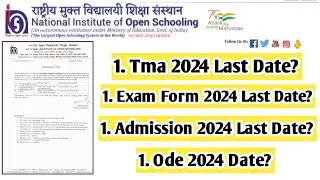 Nios Big News Latest Updates 2024 | Task Is Helping (NIOS) #nios #exam #tma #admission