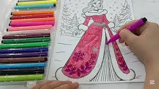 Winter Princess Coloring Page ❄️👑Beautiful Winter Queen Coloring