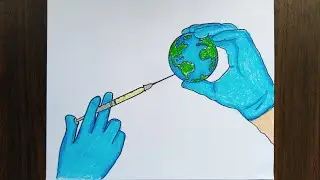 Corona virus vaccine drawing | covid19 vaccine drawing | vaccine drawing