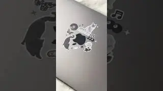 macbook laptop sticker deco 🐈&zwj;⬛  #deco #stickers