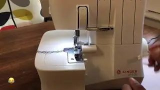 Blind Hem set up on Overlocker Singer - Lidl S14-78 S0230  Necchi OV234 #abisden #overlocker