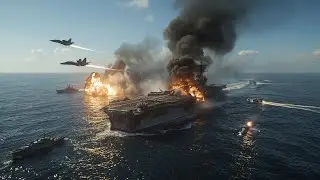 Deadly Strike! Russian SU-33 Fleet Destroys US Aircraft Carrier in Seconds | ARMA 3