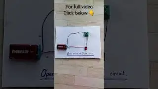 Open circuit and closed circuit #shorts #scienceworkingmodel  #workingmodel  #project
