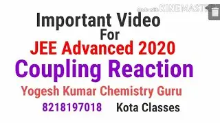 coupling Reaction Means Dyes Formation for iit jee main advanced and neet