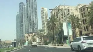 Drive Around Burj Khalifa - Downtown Drive-  Afternoon drive in Dubai