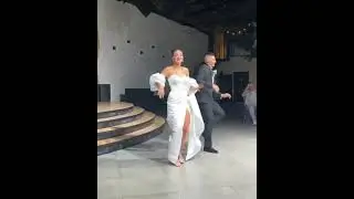 two young couple dancing in Their wedding ceremony in the church.