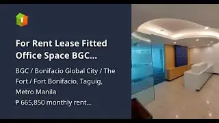 For Rent Lease Fitted Office Space BGC Taguig City 579sqm