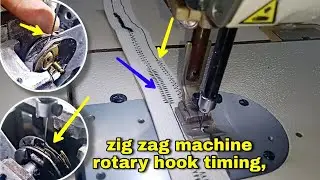 zig zag sewing machine rotary hook setting, A to Z, Hindi