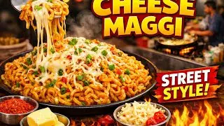 🔥 Street Style Cheese Maggi 🤤 | Cheesy Maggi Recipe | Indian Street Food