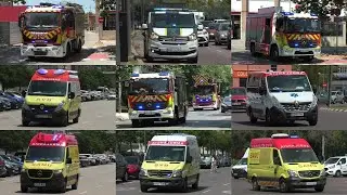 [Valencia] Emergency services (Fire trucks, Ambulances and Police) responding in the city!