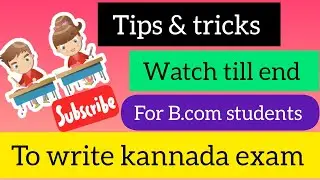 Tips and tricks to write kannada exam for B.com students@Boomis_talks