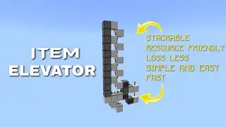 Super Simple Item Elevator | Minecraft Bedrock Edition
