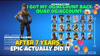 I Got My QUAD OG Fortnite Account Back After 7 Years&hellip; 😭🔥