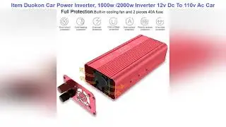 Duokon Car Power Inverter, 1000w /2000w Inverter 12v Dc To 110v Ac Car Converter With 2 Ac Out