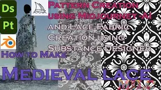 How to make Medieval lace fabric using AI and Substance Designer.#clo3d #clo3dtutorial  #midjourney