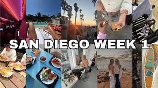 EERSTE WEEK in SAN DIEGO / heenreis, intro, eten proeven, bonfire, les #tussenjaar #amerika #ef