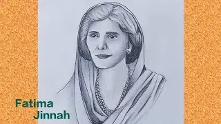 How to Draw Fatima Jinnah || First Woman Leader Pakistani Politician || Sister of Quaid E Azam