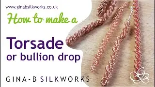 How to make a simple wire torsade (bullion) trimming for tassels - also called a wire bullion drop
