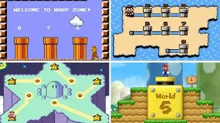 Evolution of Warp Zones in Mario Games (1985-2019)