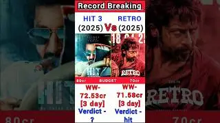 Retro Vs Hit 3 Box Office Collection | Retro 3rd day collection #shorts