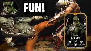 MK Mobile Lizard Baraka Review! | FULLY MAXED Lizard Baraka vs FULLY Maxed Diamonds!