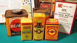 Collecting vintage Shooting Sports related items, powder tins, advertising boxes.