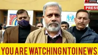 JAMMU: LIC Employees protest at  LIC office bahu plaza Jammu.