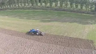New Holland Boomer 50 Rototilling Pasture filmed by Yuneec Q500 drone